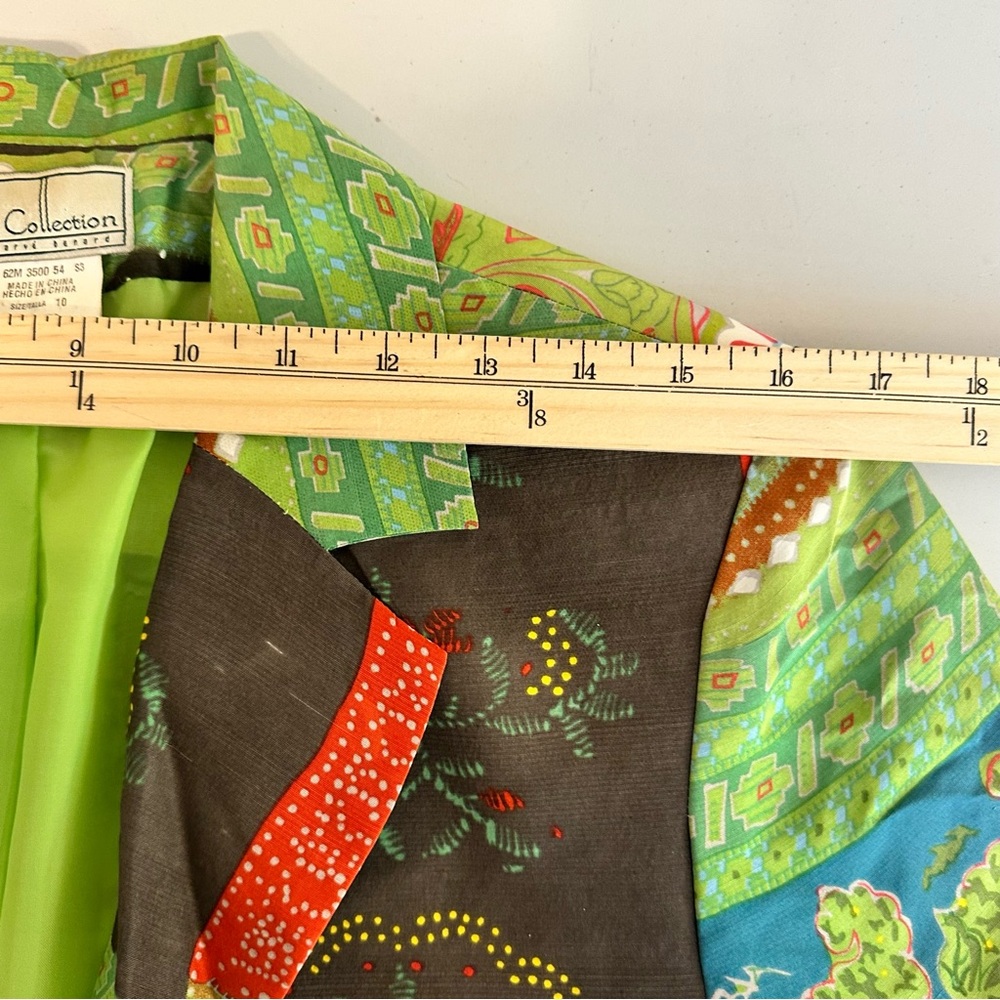 Vtg Silk Collection Harvé Bernard Floral Jacket Sz  10 Art To Wear 100% Silk - Picture 9 of 14